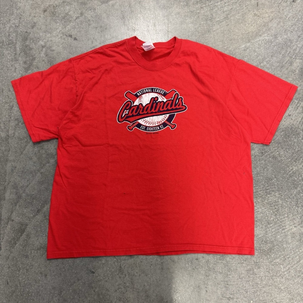 Vintage St Louis Cardinals T Shirt Men's XL Red MLB Baseball Gildan